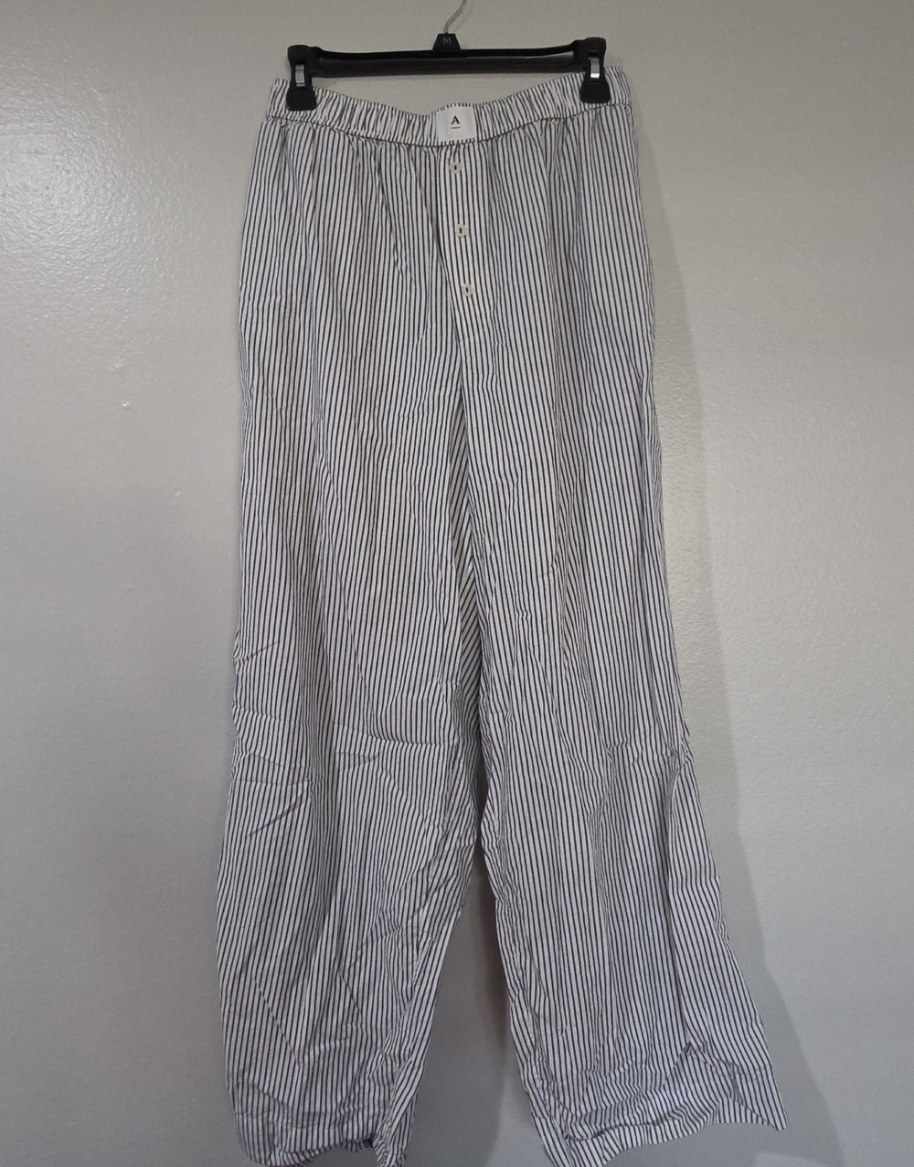 Anthropologie Narrow Blue & White Striped Casual Pants